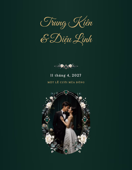 Thiệp cưới Trung Kiên & Diệu Linh